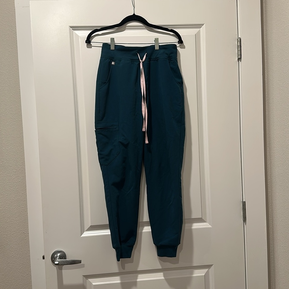 Figs Blue Track Pants with Comfort Fit